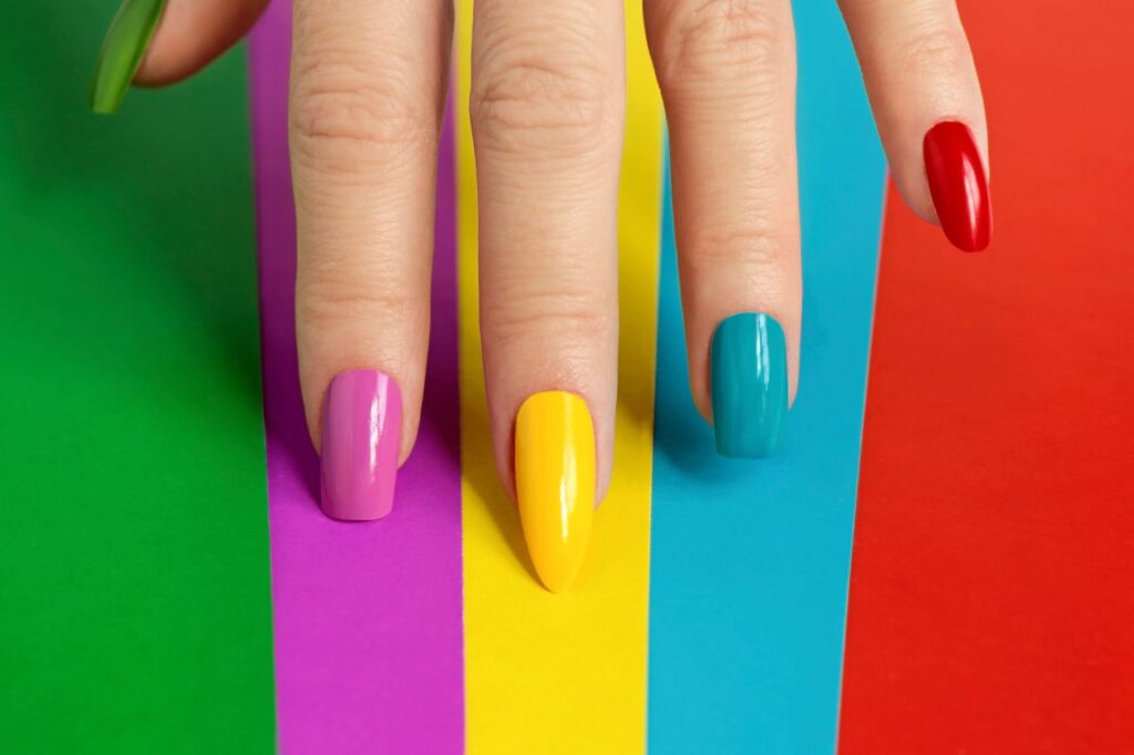 Rainbow nail art designs