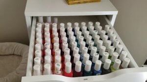 How Many Nail Polish Bottles Can An Ikea Helmer Drawer Fit